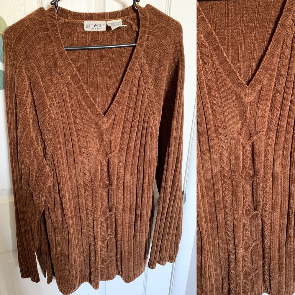 VINTAGE Rust Chenille Sweater